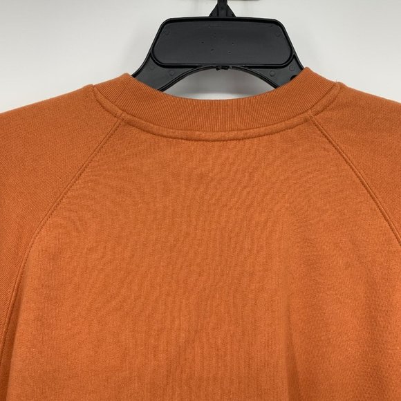 Levis Sweatshirt Orange Laundry Day Cropped Raw Hem Fleece NWT - Picture 12 of 13